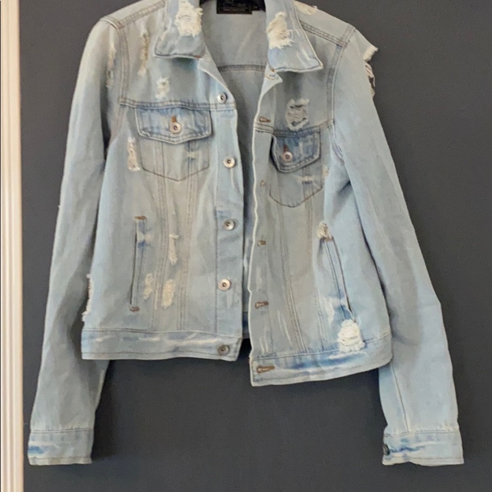 Distressed Jean Jacket.